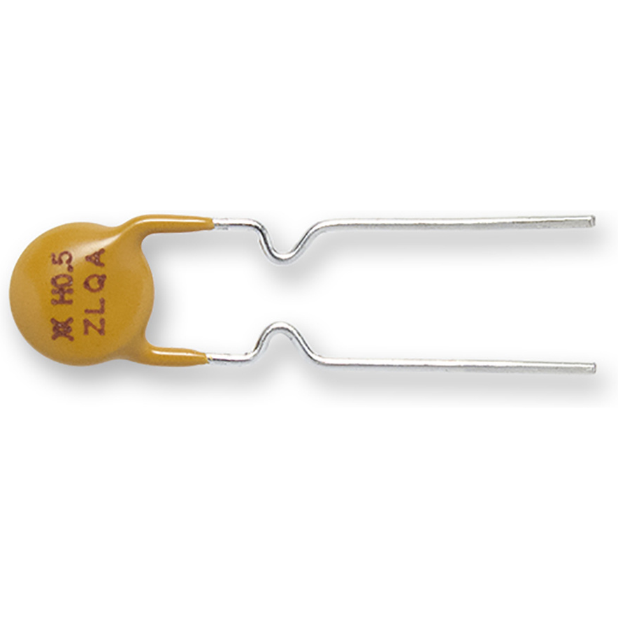 Littelfuse-RHEF050-2 PTC Resettable Fuses PTC Resettable Fuse 0.5A(hold) 0.9A(trip) 30VDC 40A 0.9W 2.5s 0.48Ohm Radial 7.4 X 3mm T/R