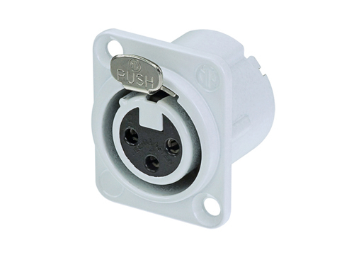 Neutrik Group-NC3FD-LX-WT Raccordement audio et vidéo Conn XLR Connector RCP 3 POS Solder Cup ST Panel Mount 3 Terminal 1 Port