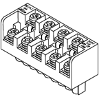 Molex-39940-0504 Steckverbinder, Klemmenblöcke Conn Eurostyle Block 4 POS 5.08mm Screw ST Panel Mount 15A/Contact EuroMate™