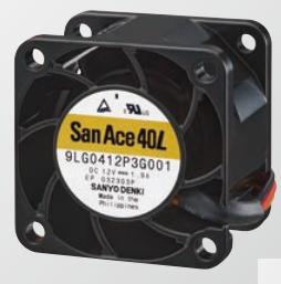 SANYO DENKI-9LG0412P3G001 Gebläse und Lüfter DC Fan Axial 12V 10.2V to 13.8V 32.9CFM 68dB 40 X 40 X 28mm Sensor Box