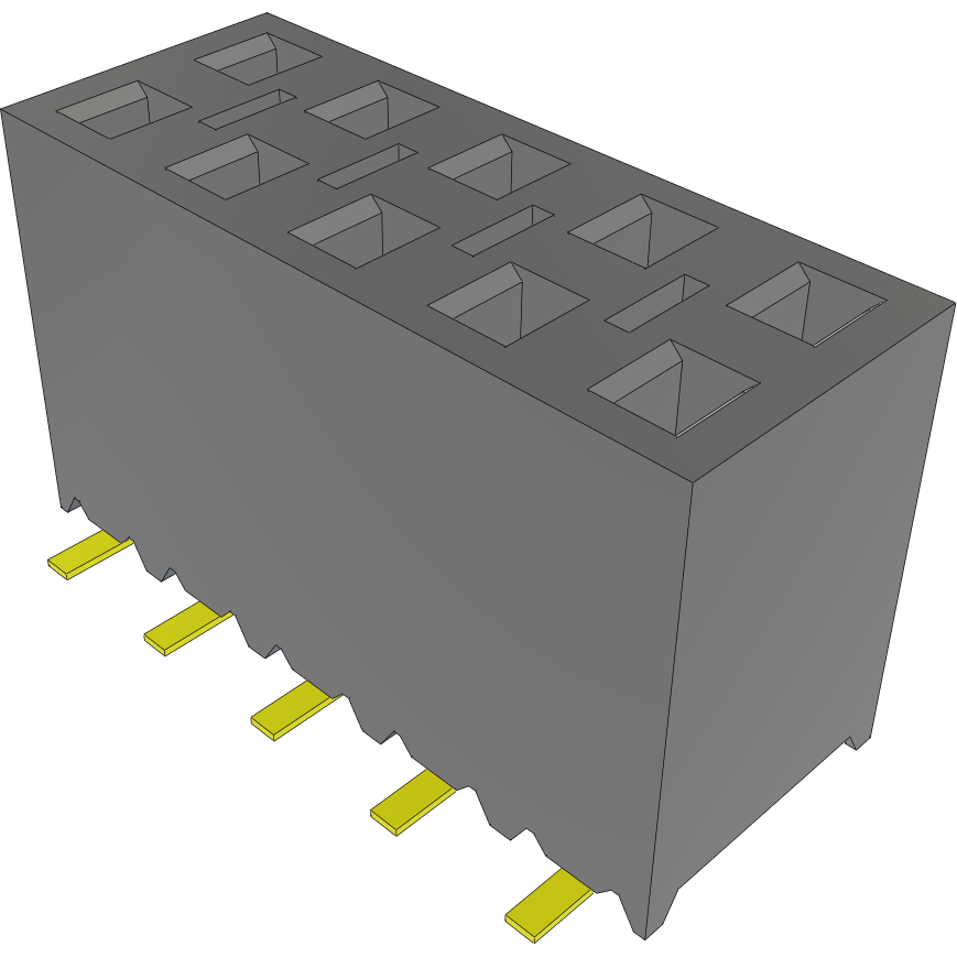 Samtec-SSM-105-LM-DV-BE Steckverbinderleisten und Leiterplattenbuchsen Conn Socket Strip SKT 10 POS 2.54mm Solder ST Bottom Entry SMD Tube