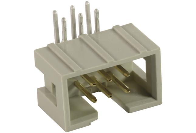 HARTING-09185065321 Steckverbinderleisten und Leiterplattenbuchsen Conn Shrouded Header (4 Sides) HDR 6 POS 2.54mm Solder RA Side Entry Thru-Hole Standard