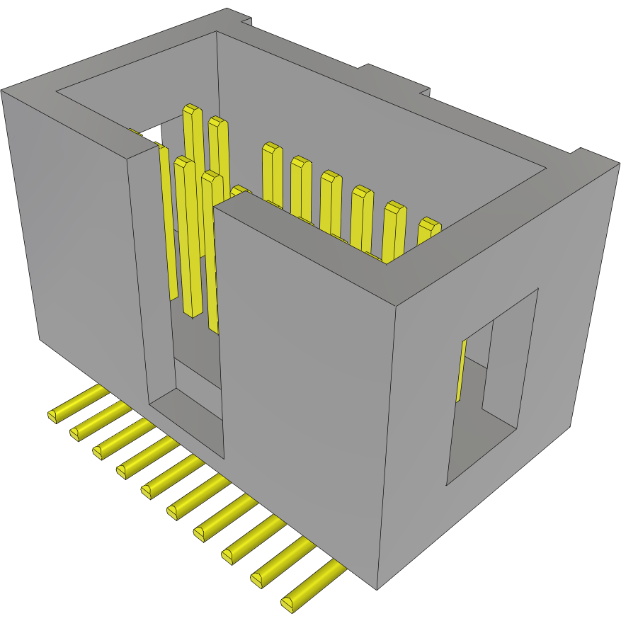 Samtec-TML-110-02-G-D-SM-006 Steckverbinderleisten und Leiterplattenbuchsen Conn Shrouded Header (4 Sides) HDR 20 POS 1.27mm Solder ST SMD Tube
