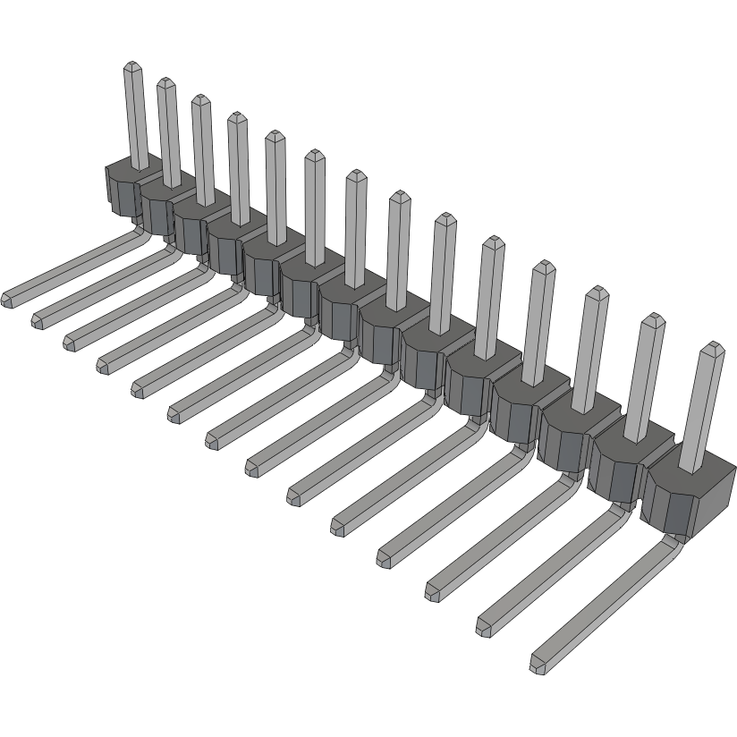 Samtec-HTSW-114-09-T-S-RA Steckverbinderleisten und Leiterplattenbuchsen Conn Unshrouded Header HDR 14 POS 2.54mm Solder RA Side Entry Thru-Hole Bulk