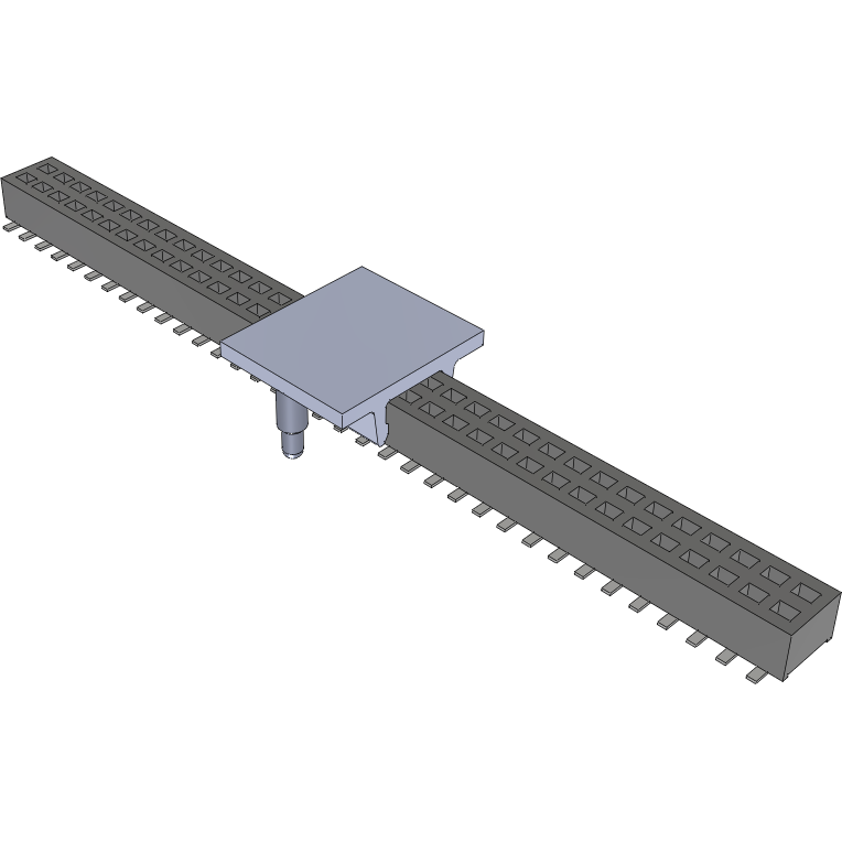 Samtec-CLP-135-02-F-D-BE-PA Connector Headers and PCB Receptacles Conn Socket Strip SKT 70 POS 1.27mm Solder ST Bottom Entry SMD TIGER CLAW™ Tray