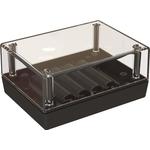 Clear Top Desktop Enclosure with 4AA Battery Compartment, 4.38x3.25x2.00in. <h4><strong>CALIFORNIA PROPOSITION</strong> ⚠️<strong>65 WARNING</strong>⚠️</h4>