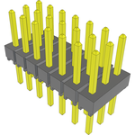 Conn Unshrouded Header HDR 21 POS 2.54mm Solder ST Top Entry Thru-Hole Bulk