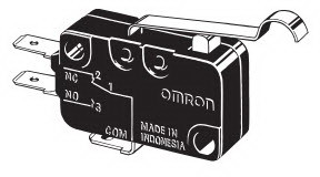 Omron-D3V-014-3A3 Azione interruttore Switch Snap Action N.O. SPST Simulated Roller Lever 0.1A 125VAC 30VDC 0.29N Screw Mount Solder