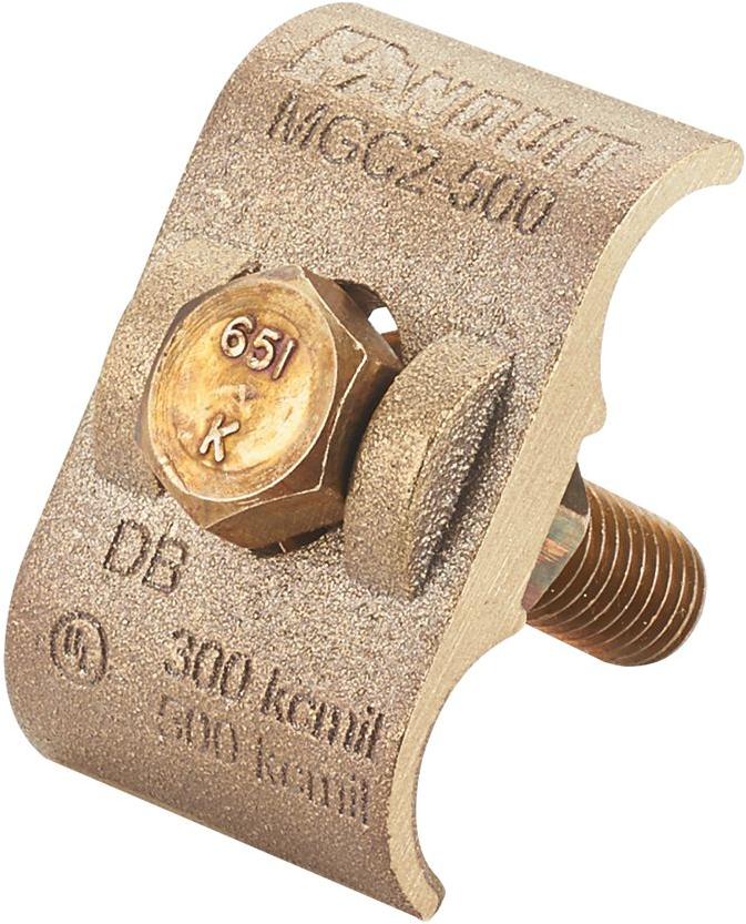 Panduit-MGC2-500-X Steckverbinderanschlüsse Mechanical Grounding Connector, 2 Copper Cables to 1/4Inch Thick Bar, 300 kcmil - 500 kcmil, 1/2Inch Stud
