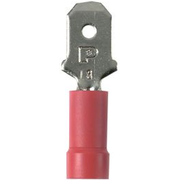 Panduit-EDV18-250M-L Connector Terminals Disconnect Terminal 18-22AWG Copper Red M 24.9mm Nickel Loose