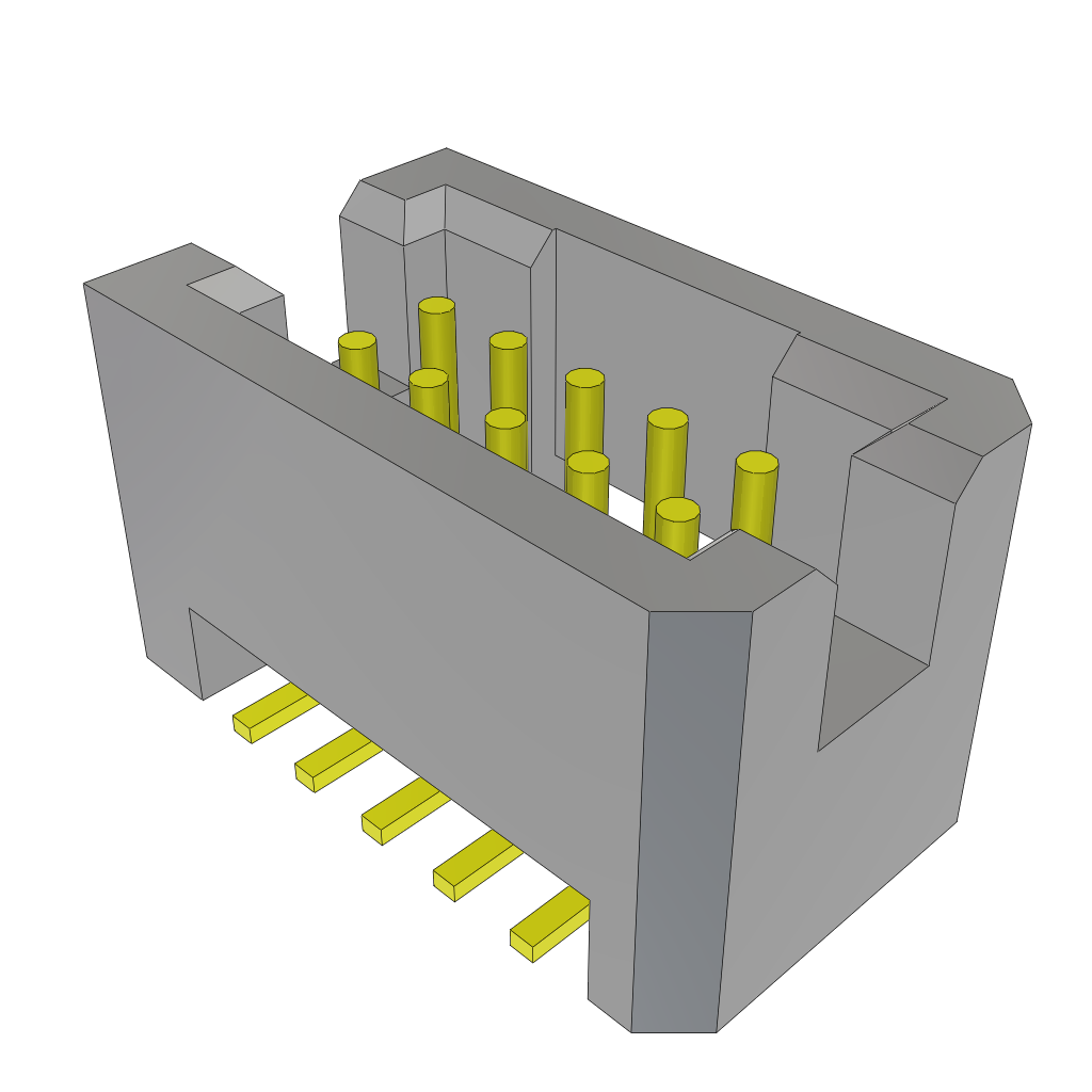 Samtec-TFML-105-02-S-D 连接器插头及 PCB 插座 Conn Shrouded Header (4 Sides) HDR 10 POS 1.27mm Solder ST Top Entry SMD TIGER EYE™ Tube