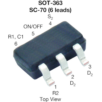 Vishay-SI1865DDL-T1-GE3 Leistungsschaltern Power Switch Hi Side 1-OUT 1.1A 376mOhm 6-Pin SC-70 T/R