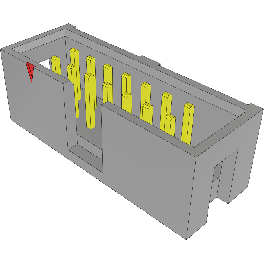Samtec-TST-107-01-G-D-LL Steckverbinderleisten und Leiterplattenbuchsen Conn Shrouded Header (4 Sides) HDR 14 POS 2.54mm Solder ST Top Entry Thru-Hole Bulk