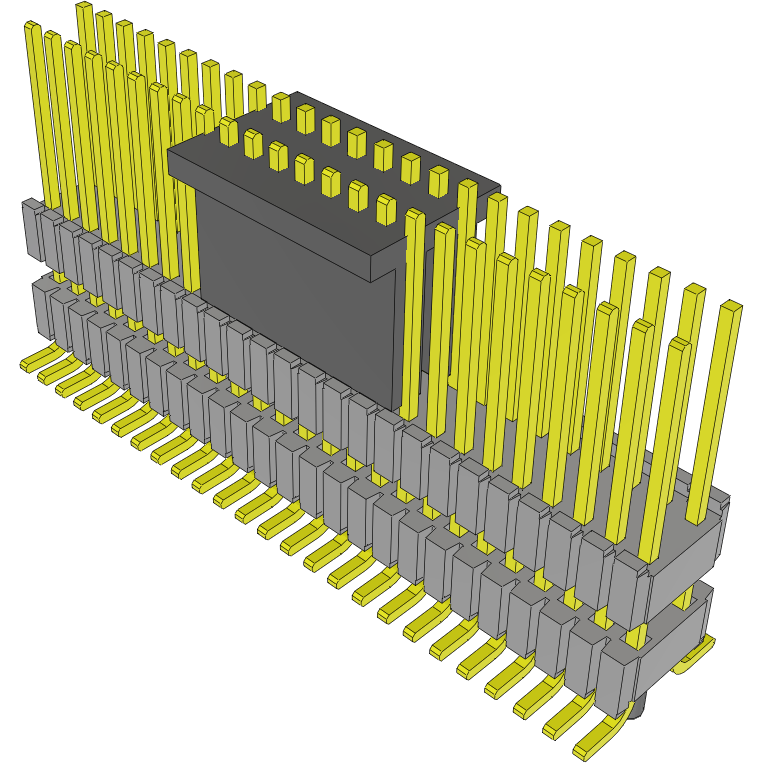 Samtec-HDWM-25-59-SM-D-310-SM-A-P Cabezales del conector y receptáculos PCB Conn Board Stacker HDR 50 POS 1.27mm Solder ST SMD Tube