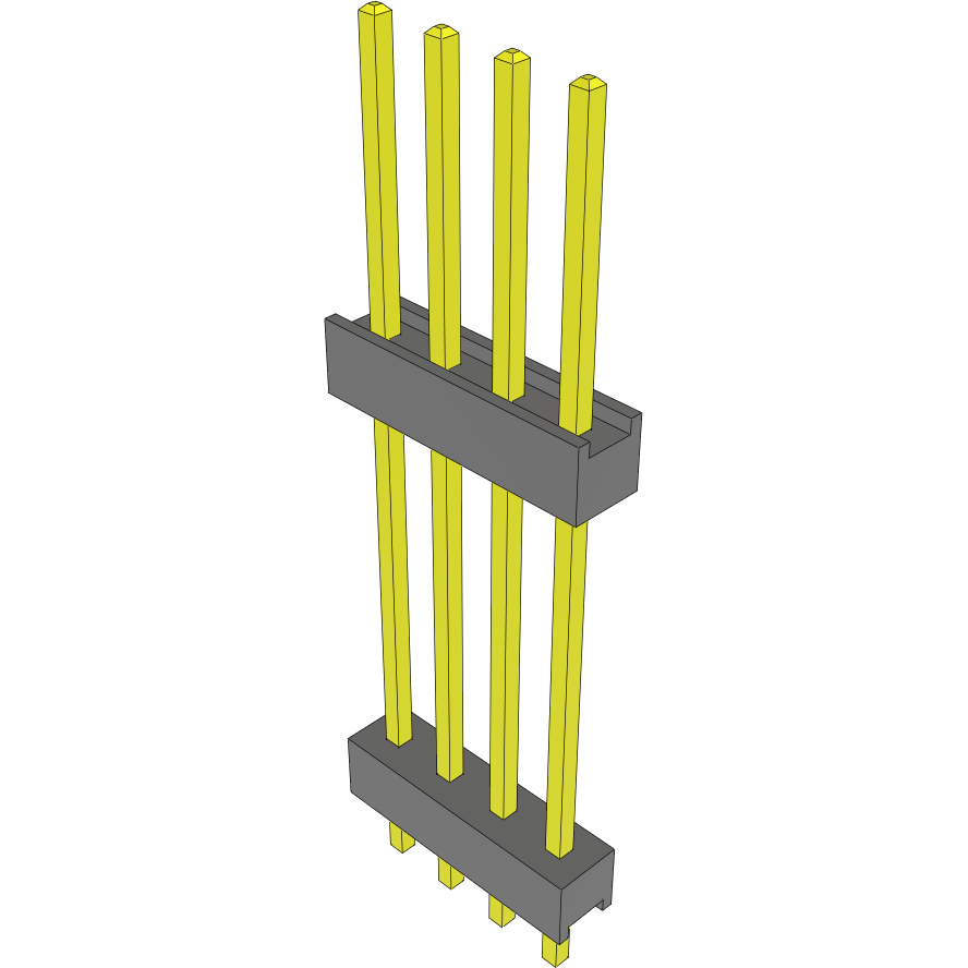 Samtec-DW-04-13-G-S-750 Steckverbinderleisten und Leiterplattenbuchsen Conn Board Stacker HDR 4 POS 2.54mm Solder ST Top Entry Thru-Hole Bulk
