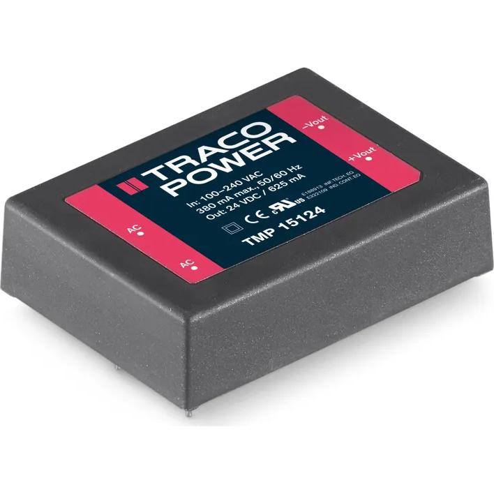 TRACO Electronic AG-TMP 15212 Alimentazione da CA a CC AC/DC Power Supply Dual-OUT -12V/12V 0.65A/0.65A 15W 7-Pin