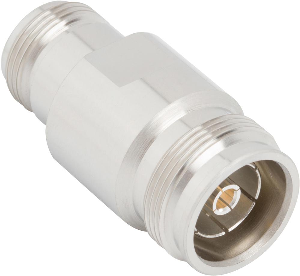 Amphenol RF-AD-4310JNJ-1 Connector RF Conn 4.3/10-Type N Adapter 0Hz to 6GHz 50Ohm ST F/F Silver