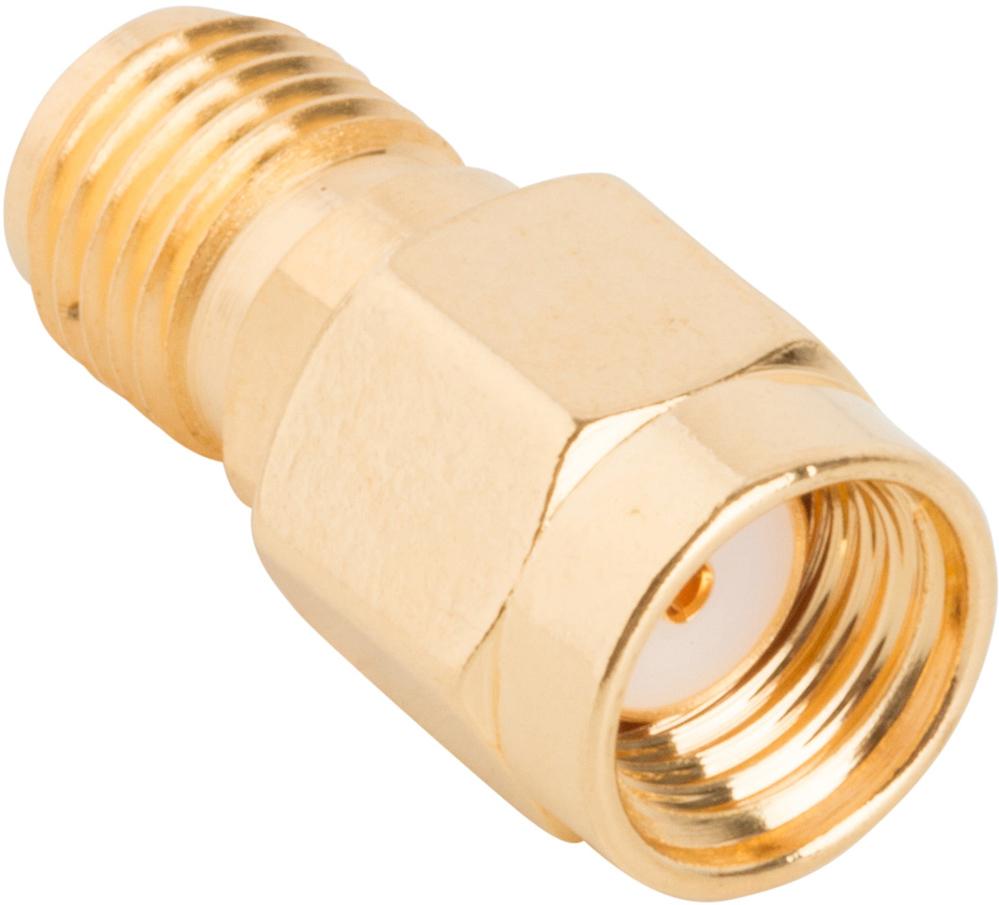 Amphenol RF-132171RP-10 Connector RF Conn SMA Adapter 0Hz to 18GHz 50Ohm ST Cable Mount RCP/PL Gold