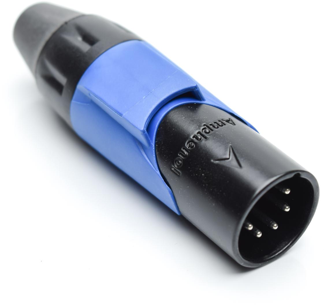 Amphenol-AX5MB6M Steckverbinder für Audio und Video Conn XLR Connector M 5 POS Solder Cup ST Cable Mount 5 Terminal 1 Port Box