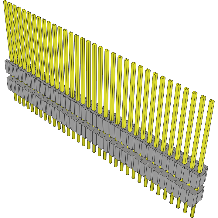 Samtec-DWM-34-60-G-S-250 Connector Headers and PCB Receptacles Conn Board Stacker HDR 34 POS 1.27mm Solder ST Thru-Hole Tube