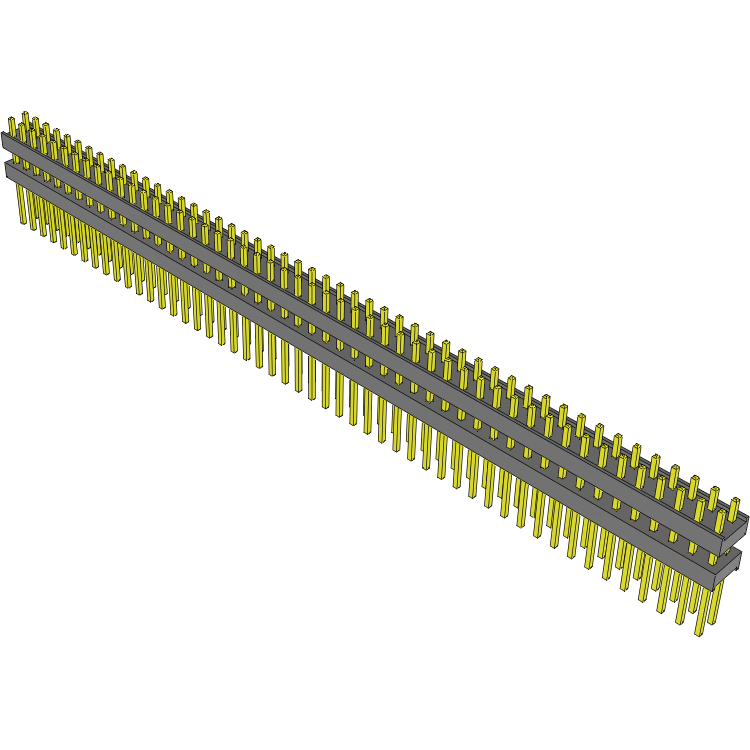 Samtec-EW-50-09-G-D-300 Connector Headers and PCB Receptacles Conn Board Stacker HDR 100 POS 2.54mm Solder ST Top Entry Thru-Hole Bulk