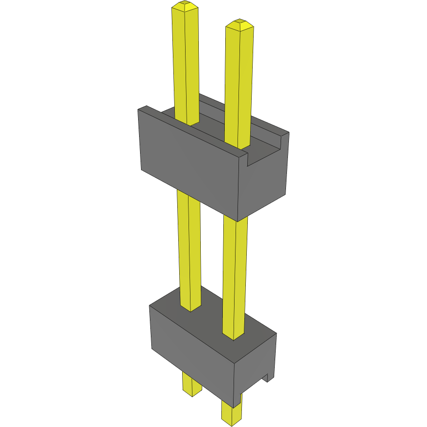Samtec-DW-02-09-S-S-465 Steckverbinderleisten und Leiterplattenbuchsen Conn Board Stacker HDR 2 POS 2.54mm Solder ST Top Entry Thru-Hole Bulk