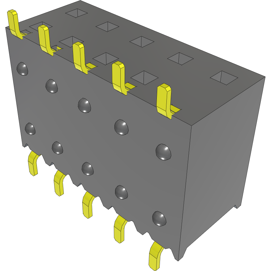 Samtec-SSM-105-L-DH-001 Steckverbinderleisten und Leiterplattenbuchsen Conn Socket Strip SKT 10 POS 2.54mm Solder RA Side Entry SMD Tube