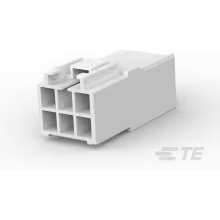 TE Connectivity-176285-1 Einzeladersteckverbinder, Gehäuse Conn Housing RCP 6 POS 3.96mm Crimp ST Cable Mount Natural Bag
