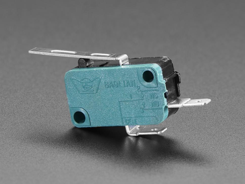 Adafruit Industries-818 Action d’interrupteur à pression Micro Switch with Lever, Three Terminals