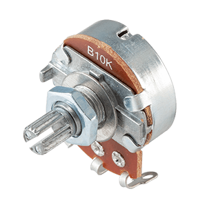 Same Sky (formerly CUI Devices)-PTN24A-B1015K1B Compensatore del resistori, potenziometri e reostati Res Carbon Film POT 10K Ohm 20% 0.5W(1/2W) 1(Elec)/1(Mech)Turns 6mm (24 X 30.5 X 25mm) Pin Thru-Hole
