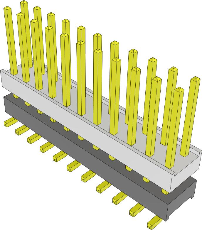 Samtec-HW-11-09-G-D-315-SM-A Cabezales del conector y receptáculos PCB Conn Board Stacker HDR 22 POS 2.54mm Solder ST SMD Tube