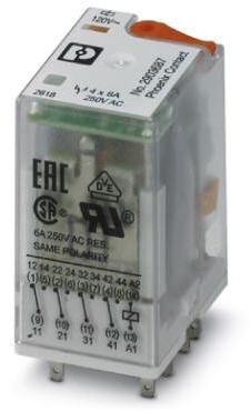 PHOENIX CONTACT-2903687 Power Relays Plug-In Industrial Relay With Power Contacts 4 Changeover Contacts