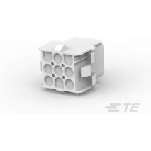 TE Connectivity-350782-1 Einzeladersteckverbinder, Gehäuse Conn Housing RCP 9 POS 6.35mm Crimp ST Panel Mount Natural Package