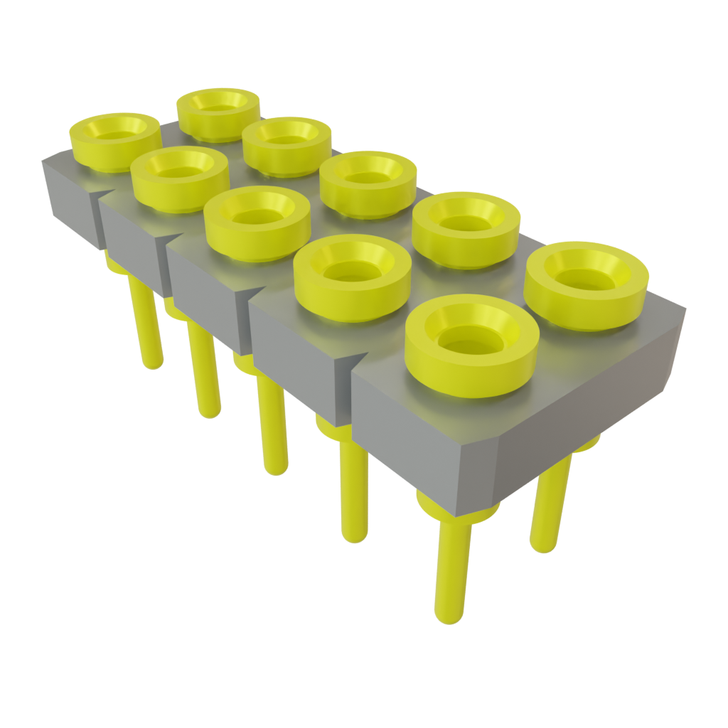 Samtec-SDL-105-T-11 Cabezales del conector y receptáculos PCB Conn Socket Strip SKT 10 POS 2.54mm Solder ST Top Entry Thru-Hole Tube