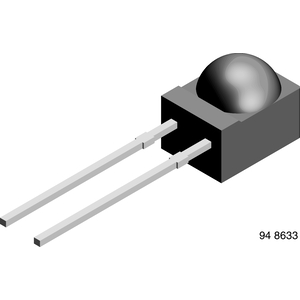 Vishay-BPV23F Photodiodes Photodiode PIN Module 950nm 0.6A/W Sensitivity 2-Pin Side View