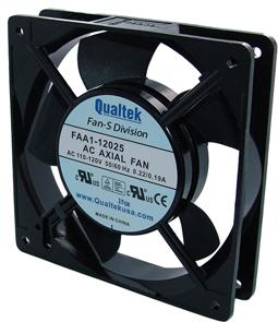 Qualtek Electronics-FAA1-12025NBMT31 Blowers and Fans AC Fan Axial Ball Bearing 115V 65CFM/71CFM 38.7dB/44.1dB 120 X 120 X 25.5mm Bulk