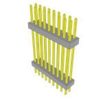 Conn Board Stacker HDR 18 POS 2mm Solder ST Top Entry Thru-Hole Bulk