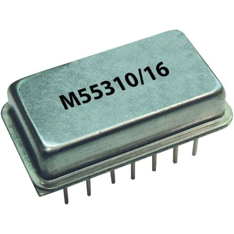 Microchip Technology-M55310/16-B24A400K0000 Oscilador de cristal TH Oscillator XO 0.4MHz ±100ppm 2pF TTL 55% 5V 14-Pin Thru-Hole