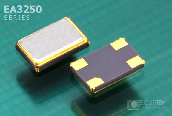 Ecliptek-EA3250QA10-8.000MTR Quarze Crystal Resonator 8MHz ±10ppm (Tol) ±15ppm (Stability) 10pF FUND 120Ohm 4-Pin CSMD T/R