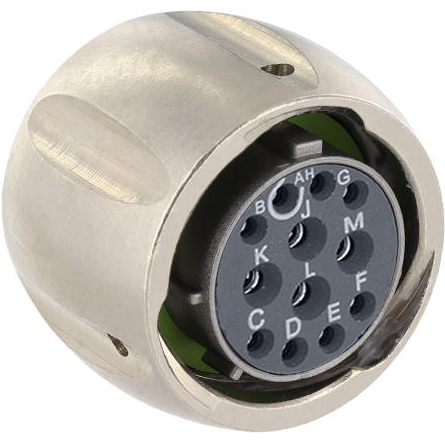 Eaton-UT0X614E12SX Steckverbinder, rund Conn Circular SKT 12 POS Solder Cup ST Cable Mount 12 Terminal 1 Port