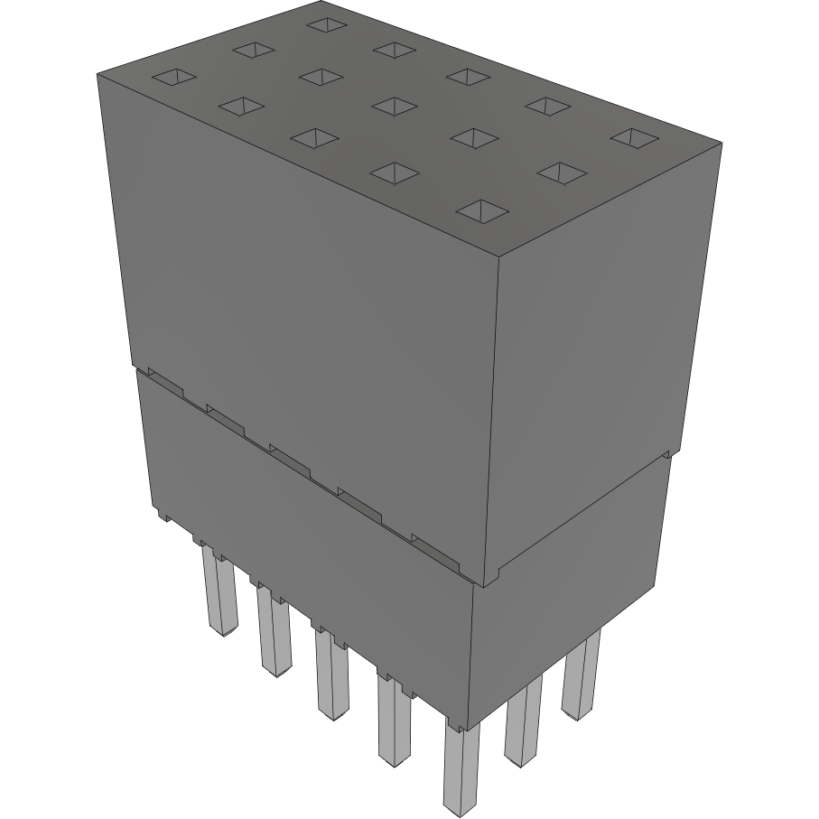 Samtec-ESQ-105-23-L-T Steckverbinderleisten und Leiterplattenbuchsen Conn Elevated Socket SKT 15 POS 2.54mm Solder ST Top Entry Thru-Hole Bulk