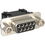 Conn D-Sub SKT 9 POS 1.38mm IDT RA Cable Mount 9 Terminal 1 Port Tray