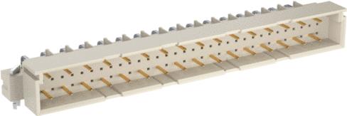 ERNI Electronics-384593-E Steckverbinder, Mutterplatine Conn Backplane M 32 POS 2.54mm Solder RA Thru-Hole