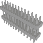 Conn Board Stacker HDR 24 POS 2mm Solder ST Top Entry Thru-Hole Bulk
