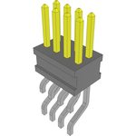 Conn Unshrouded Header HDR 8 POS 1.27mm Solder RA Side Entry SMD TIGER CLAW™ Layer