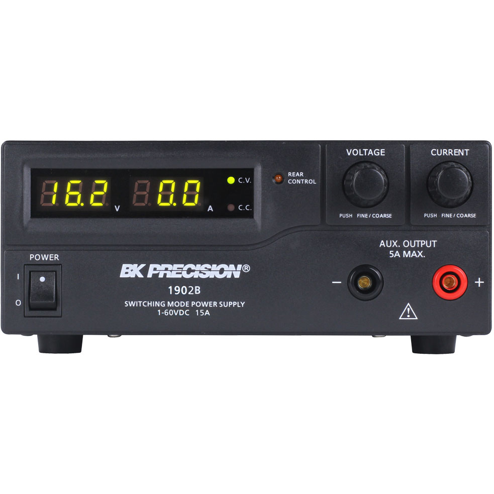 B&K Precision-1902B Bench Power Supplies 1-60V, 15A Switching DC Power Supply, 110VAC version