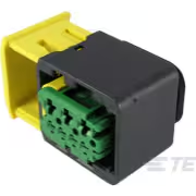 TE Connectivity-3-1418480-1 Einzeladersteckverbinder, Gehäuse Conn Housing RCP 7 POS Crimp ST Cable Mount Green Box