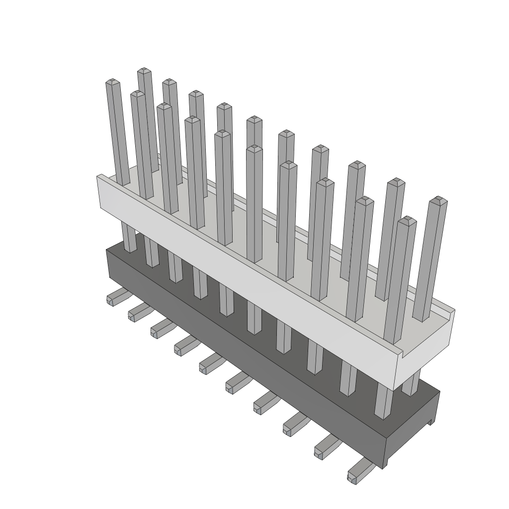 Samtec-HW-10-09-T-D-390-SM Steckverbinderleisten und Leiterplattenbuchsen Conn Board Stacker HDR 20 POS 2.54mm Solder ST Top Entry SMD Tube