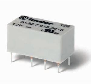 Finder-30.22.7.012.0000 Signalrelais Signal Relay 12VDC 2A DPDT(20.2x10x10.9)mm THT