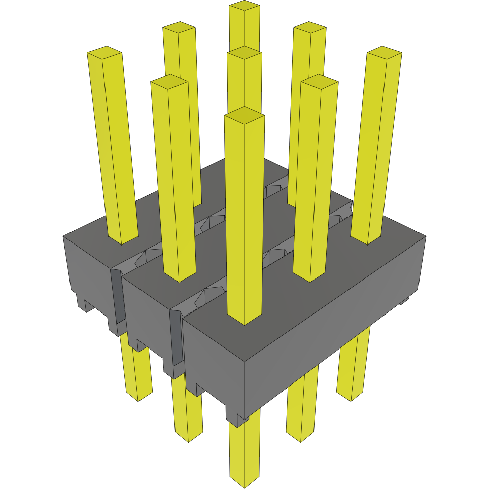 Samtec-MTSW-103-24-H-T-225 连接器插头及 PCB 插座 Conn Unshrouded Header HDR 9 POS 2.54mm Solder ST Top Entry Thru-Hole Bulk
